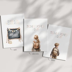Carte d'inscription à l'école chrétienne - pour garçons et filles | Cartes chrétiennes pour la rentrée scolaire | Carte d'inscription scolaire | Carte postale chrétienne