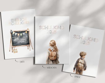 Carte d'inscription à l'école chrétienne - pour garçons et filles | Cartes chrétiennes pour la rentrée scolaire | Carte d'inscription scolaire | Carte postale chrétienne