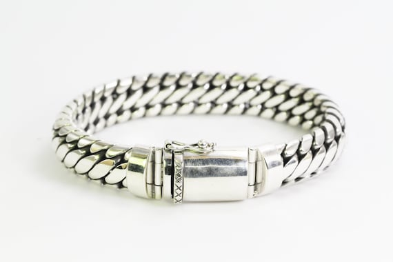 Sterling Silver Woven Chain Bracelet 8-inch Length Sterling Silver Woven Chain Bracelet 8-inch Length