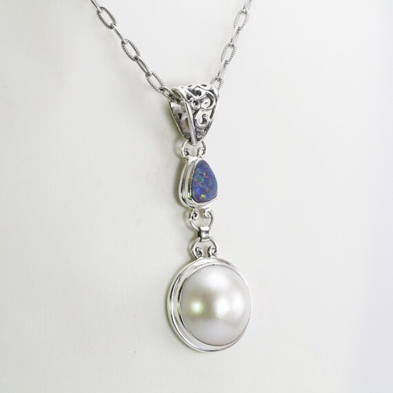 マベパールペンダントネックレス 925 スターリングシルバー マベパールペンダントネックレス 925 スターリングシルバー