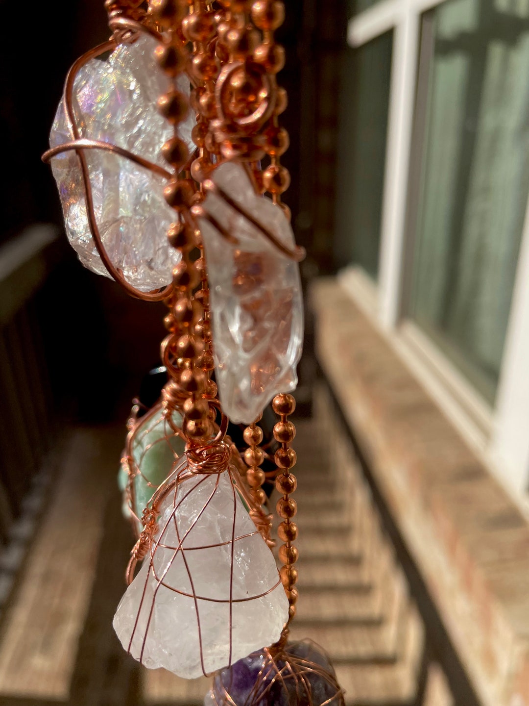Pure Copper Wrapped Crystal Necklaces 3.2mm Copper Chain - Etsy