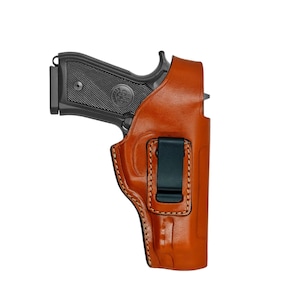 Beretta Holster, Leather Holster For Beretta F92, 92FS, F-84, M9 -A4, A3, A2, A1- 92X Performance & Compact, PX4 Storm, Iwb Or Owb Holster