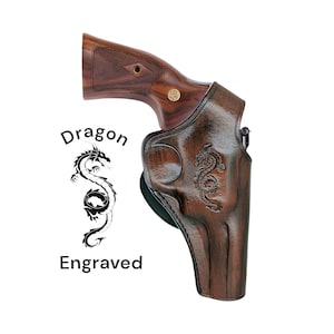Ruger Thumb Break Paddle Holster, Genuine Leather Holster Fits Ruger GP100 & Sp101, Revolver Holster, Handcrafted Right-Left Hand Holster