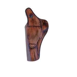 Peut inclure: Un &eacute;tui en cuir marron avec un effet grain de bois. L'&eacute;tui a une forme incurv&eacute;e avec une fermeture &agrave; bouton-pression et des d&eacute;tails cousus. Con&ccedil;u pour une utilisation par les droitiers.