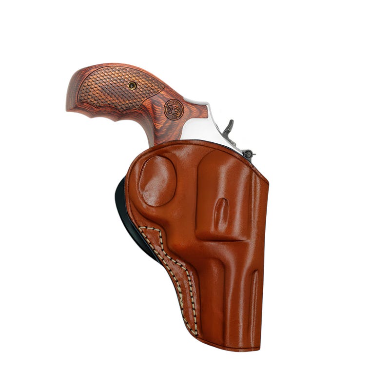 Cardini Leather Paddle Holster For S&W J-Frame (1-7/8" & 2-1/8" Barrel) - OWB Adjustable Cant