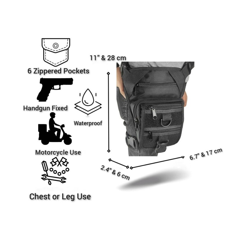 Tactical Holster Bag Drop Leg Bag Thigh Bag Motorcycle Bag Etsy
