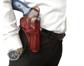 Handmade Leather Holster: S&W 686 586 66 60 36 19 15 10, Two Position
