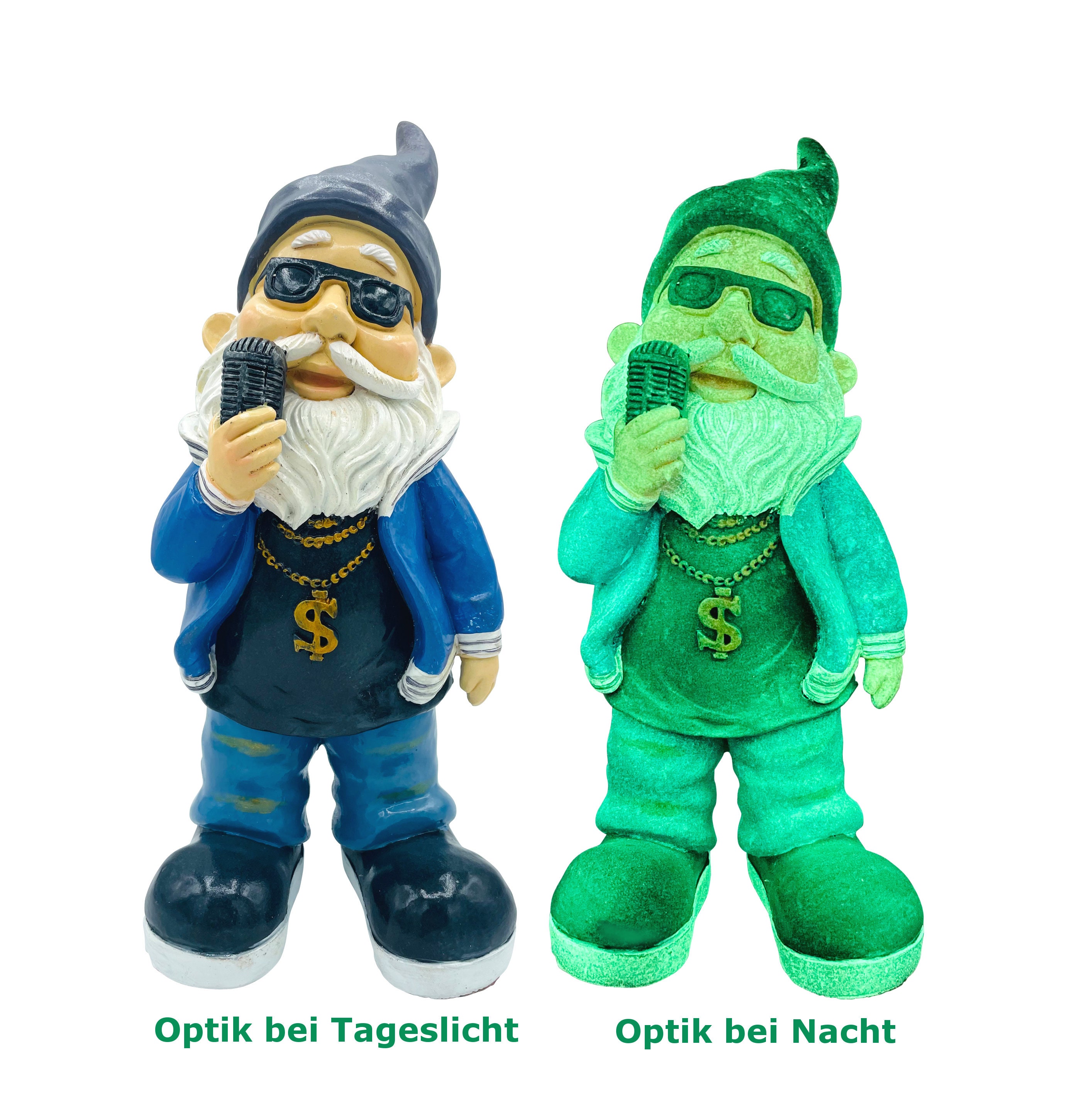 Garden Gnome Rapper With Microphone Glow in the Dark Edition Etsy