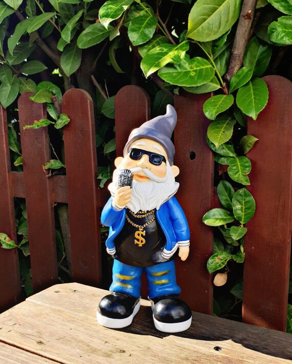 Garden Gnome Rapper With Microphone Handpainted and Etsy UK