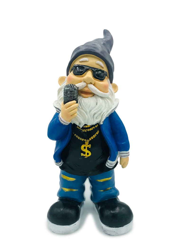 Garden Gnome Rapper With Microphone Handpainted and Etsy UK