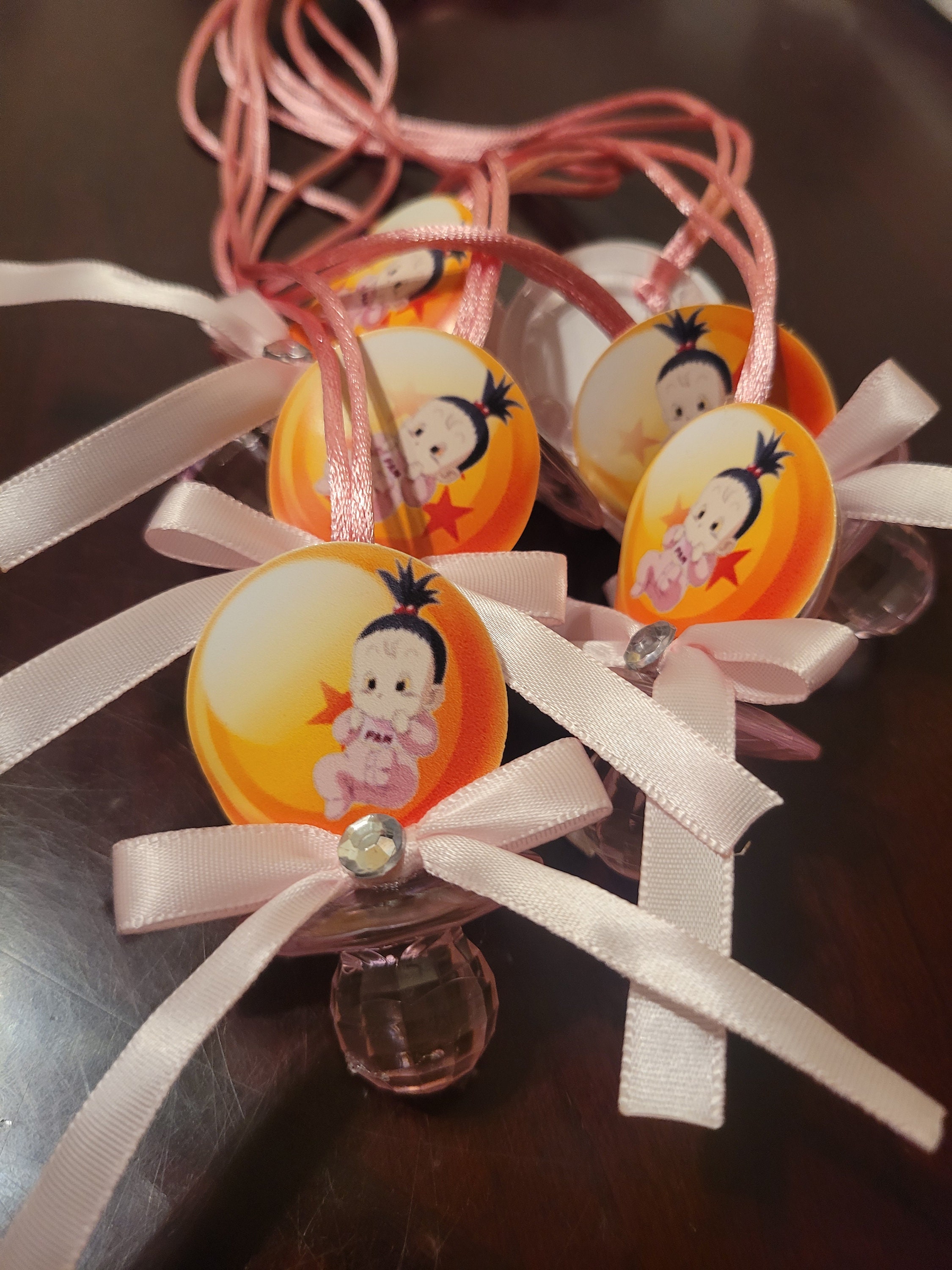 Girl Baby Dragon Hero Baby Shower Pacifier Guest Favor Necklaces, Hero ...