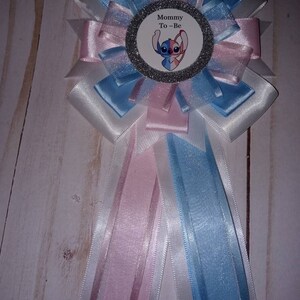 Stitch and Angel Gender Reveal Mommy and Daddy Corsages, Gender Reveal Corsages, Lilo and Stitch, Mommy and Daddy Corsage Combo