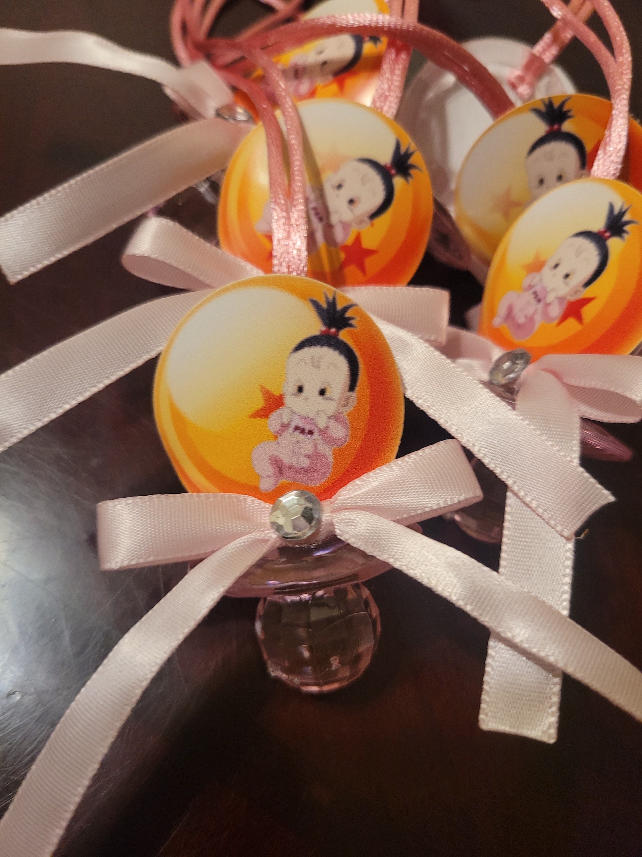 Girl Baby Dragon Hero Baby Shower Pacifier Guest Favor Necklaces, Hero ...