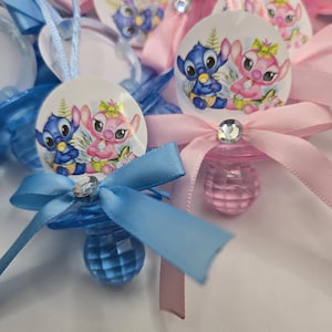 Gender Reveal Pacifier Necklaces: Baby Shower Game Favors