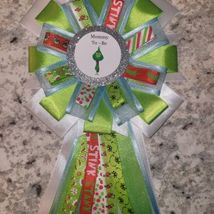 Mommy Daddy Mr Grinch Baby Shower Corsages, Whoville Baby Shower, Stink Stank Grinch Baby Shower Theme