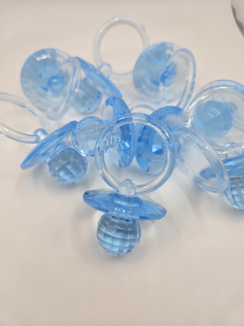 Mini Blue Pacifiers Blue Diamond Cut Pacifiers: Baby Shower Game Favors, Craft Supply - Etsy