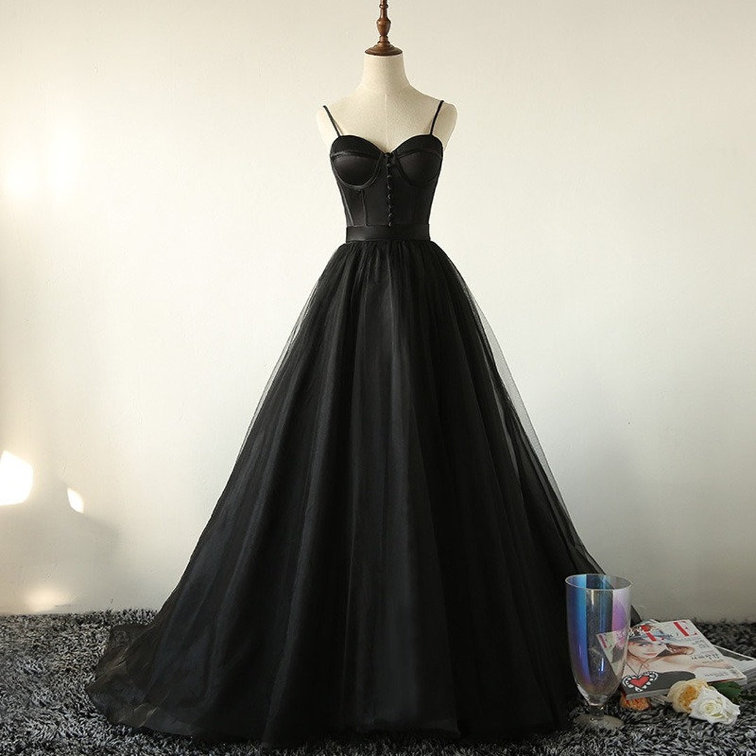 Black Sexy Evening Dress Graduation Party Dress Prom Tulle - Etsy