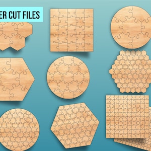 Laser Cut File Puzzle set of 10 SVG