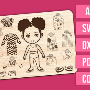 Digitale Laser Cut Datei - Dress up Puzzle - Angie