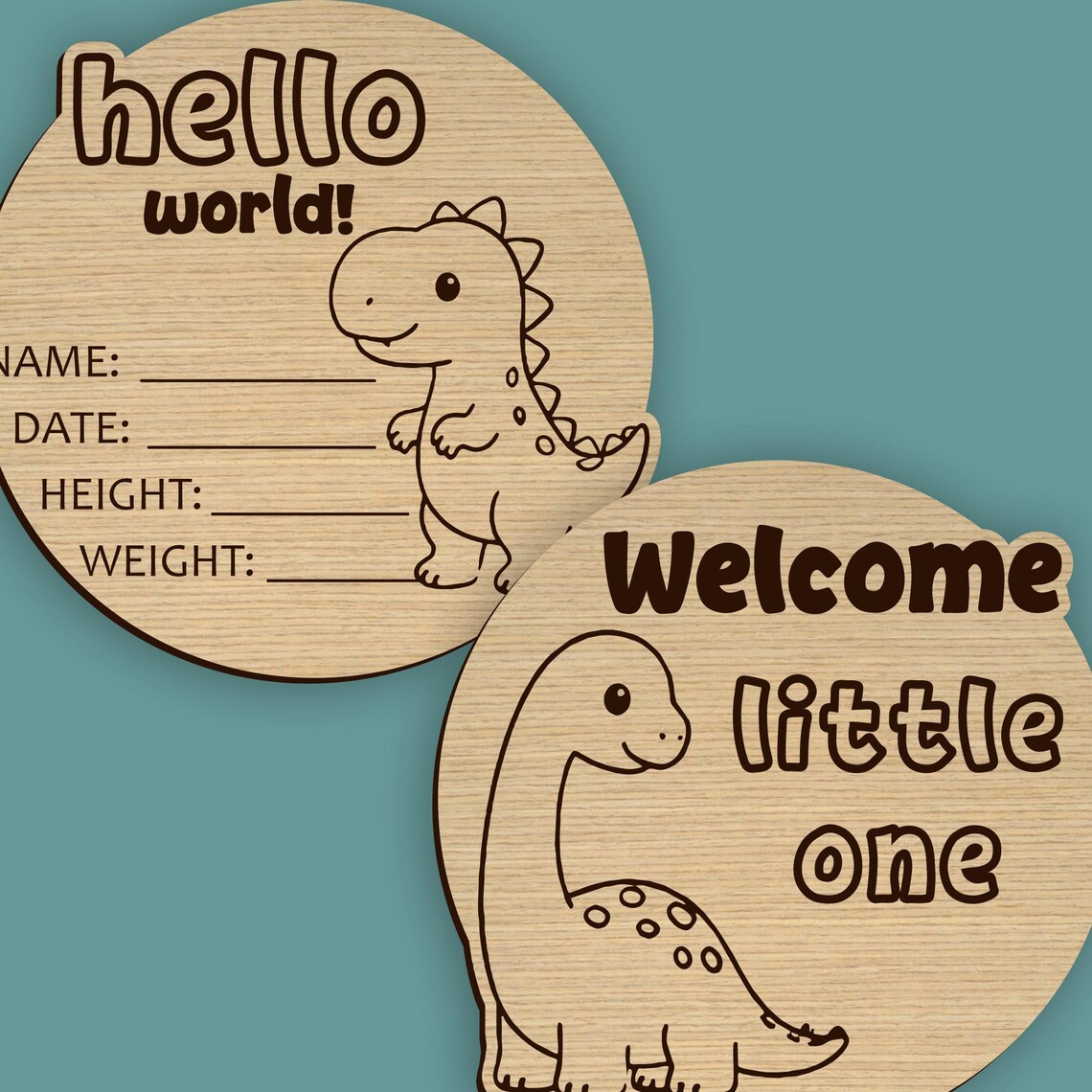 Baby Milestone Cards SVG, Layered Dinosaur Monthly Markers Laser Cut ...