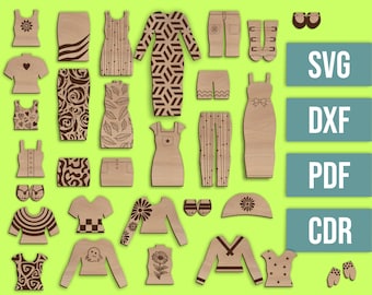 Digital Laser Cut file - 30piece Sammy Wardrobe Extension pack