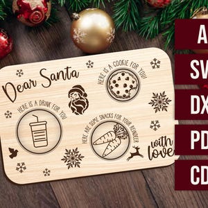 Laser cut digital file - Cookies for Santa