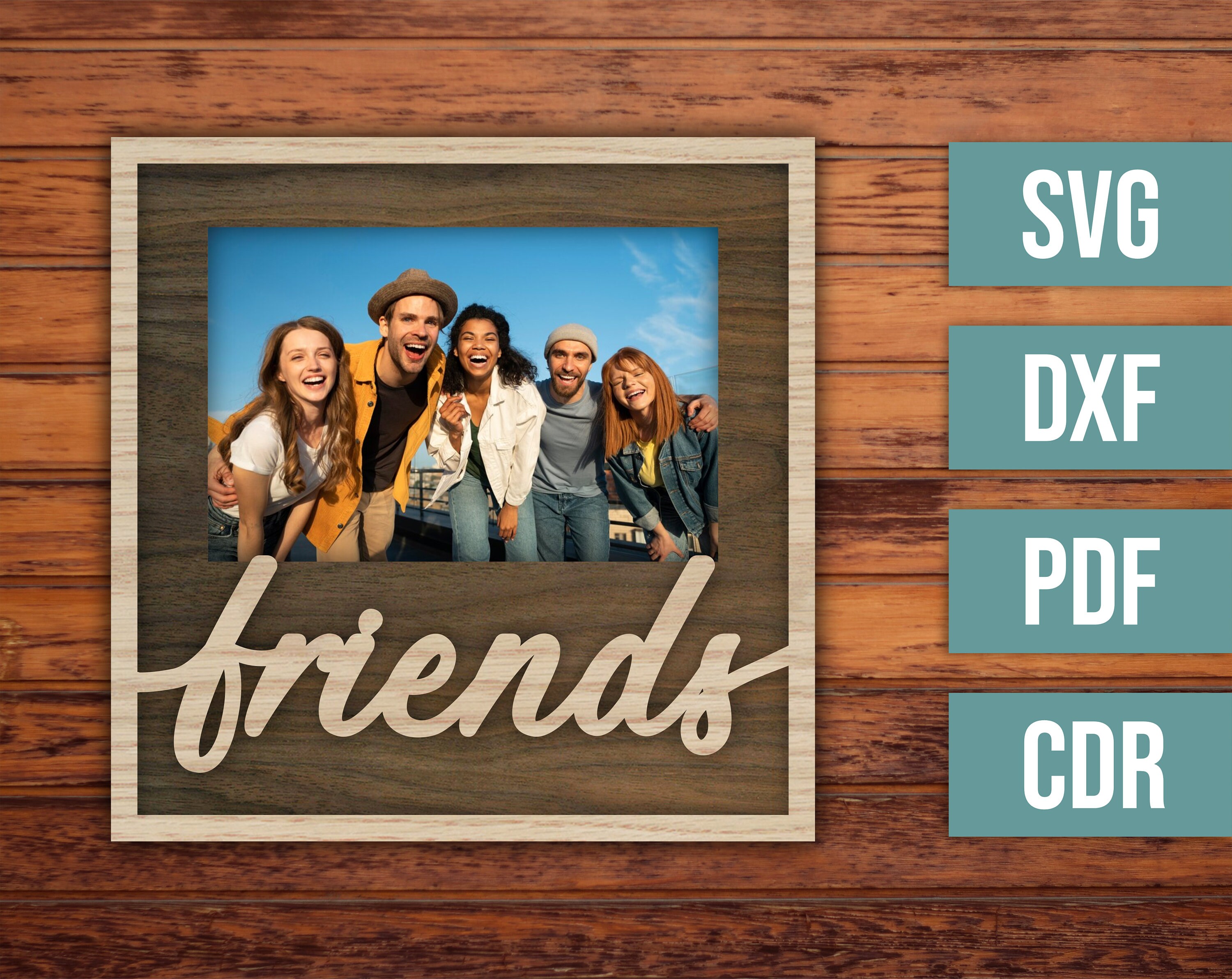 Photo Frames SVG Bundle - Laser Cut Digital Files for Glowforge, Cricut ...