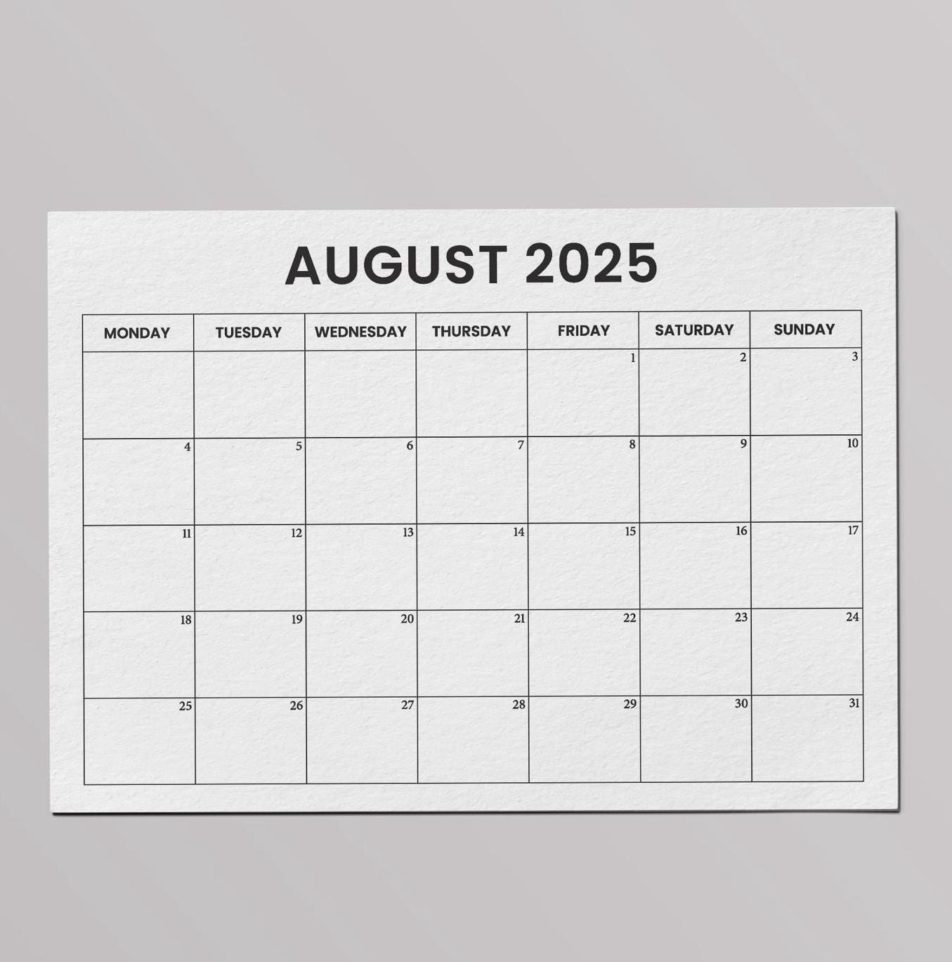 August 2025 Calendar With Holidays, Sunday & Monday Start, Printable Calendar, Blank Calendar, PDF,PNG,JPG 2025 Calendar, One Month Calendar - Etsy august-2025-calendar-with-holidays-sunday-monday-start-printable-calendar-blank-calendar-pdf-png-jpg-2025-calendar-one-month-calendar-etsy