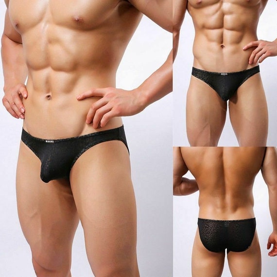Mens Mini See-through Sexy Thong V-string G-string Briefs Underwear T-back  Tight