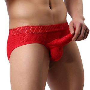 Cheap [ORMP]Sexy Underwear Men Briefs Mens Slips Penis Big Pouch