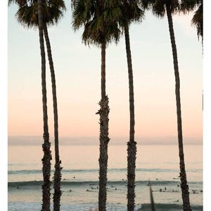 カリフォルニア オーシャン サーフ ファインアート写真プリント - ビーチハウス ウォールアート リラックスできる海岸ポスター ホームデコレーション用