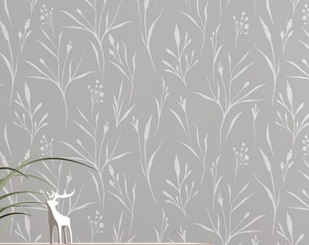 Boho wallpaper, gray and white wallpaper, Traditional and Peel and Stick wallpaper NEW  #3594