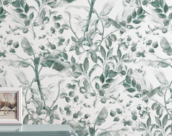 Botanical Wallpaper Peel and Stick Wallpaper - Removable Self Adhesive and Traditional wallpaper #3467