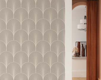 Removable Art deco Wallpaper, Minimalistic wallpaper,  Peel and Stick Wallpaper, Traditional wallpaper  3458