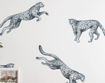 Wallpaper Cheetah, Black and white wallpaper,  Removable Self Adhesive and Traditional wallpaper  #3568