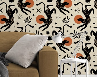 Wallpaper Abstract Animals  - Peel & Stick Wallpaper - Removable Self Adhesive and Traditional wallpaper  3348