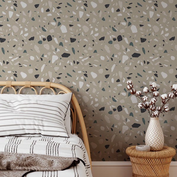 Removable Terrazzo Wallpaper Etsy