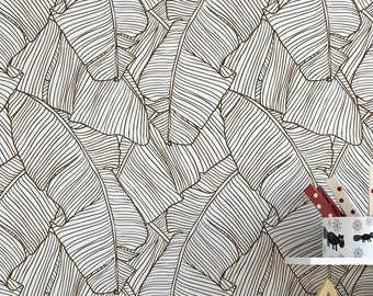 Palm leaves wallpaper, California Wallpaper, Minimalistic Wallpaper, Peel and Stick Wallpaper #3501