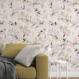 Removable wallpaper Peel and Stick, Traditional, Boho flowers -  3347