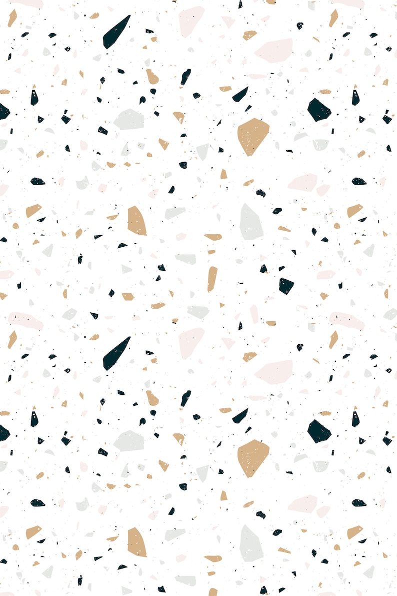 Boho Multicolor Terrazzo Peel and Stick Removable Wallpaper Etsy