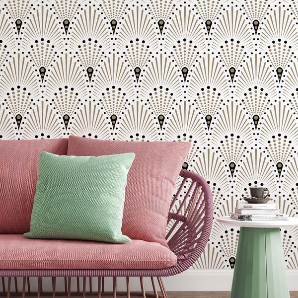 Art Deco Removable Wallpaper Etsy