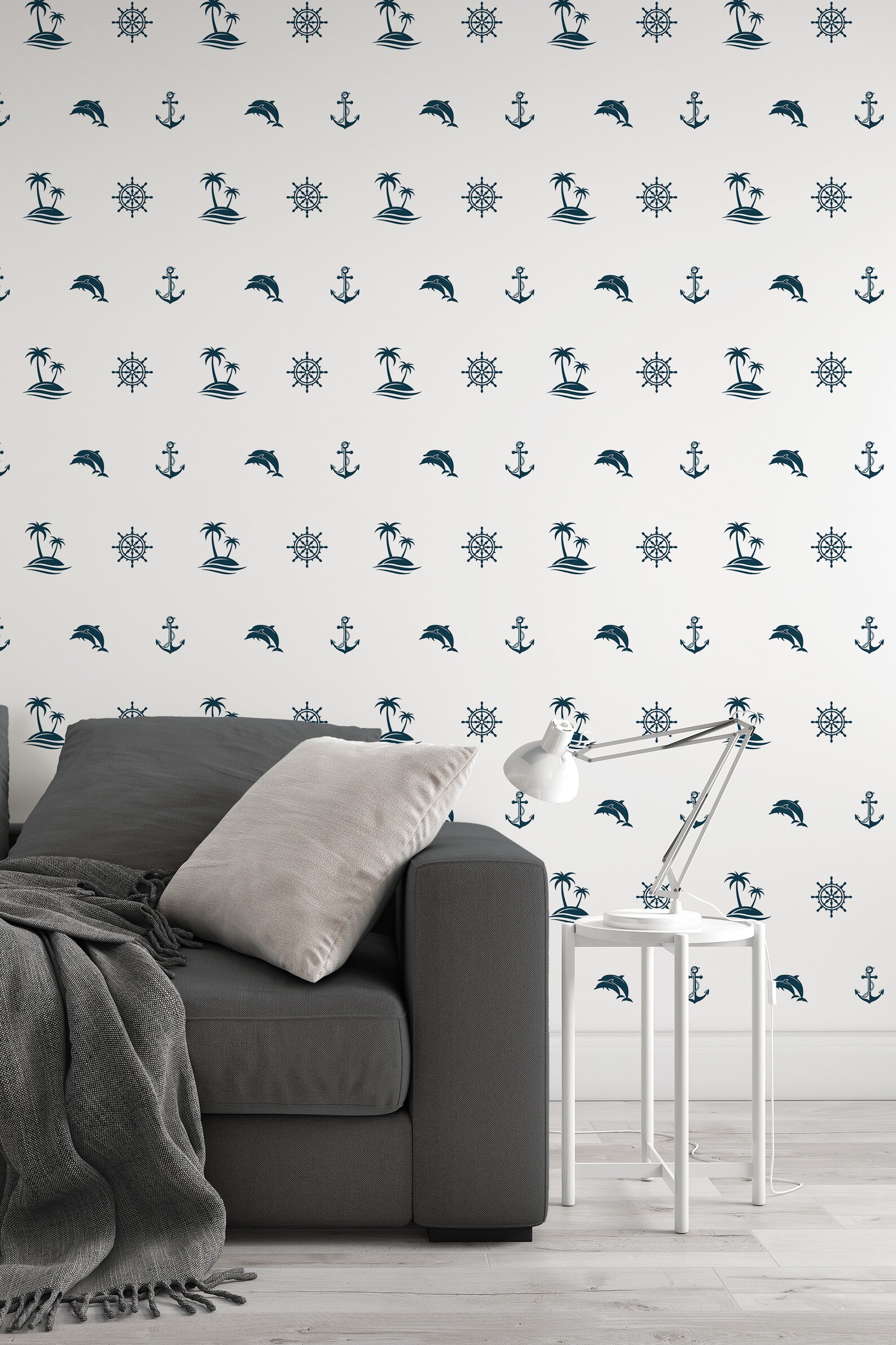 Nautical Wallpaper Peel & Stick Wallpaper Removable Self Etsy