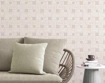 Removable Wallpaper, Temporary Wallpaper, Minimalistic Wallpaper, Peel and Stick Wallpaper, Boho, Beige Background  3311