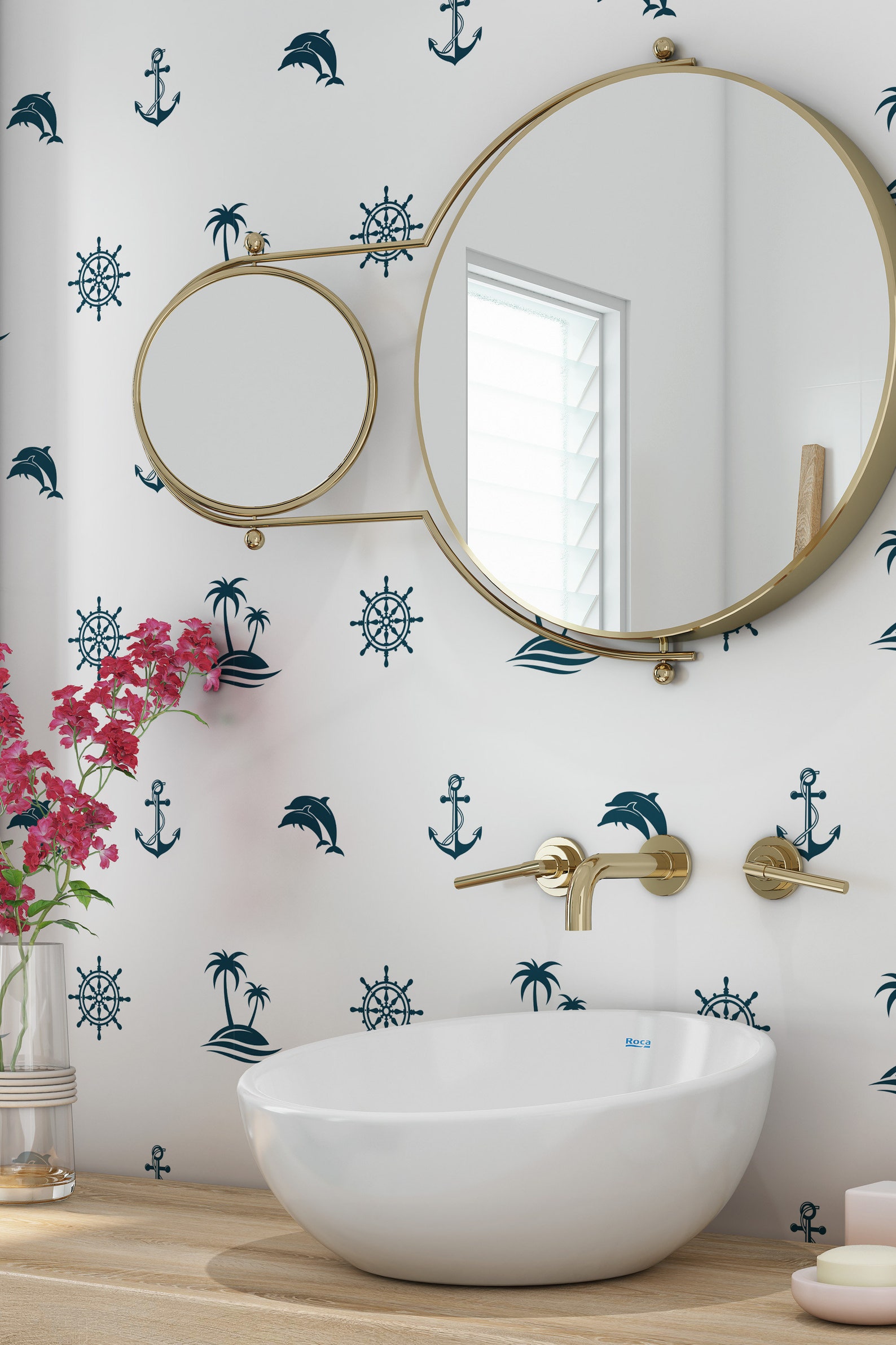 Nautical Wallpaper Peel & Stick Wallpaper Removable Self Etsy