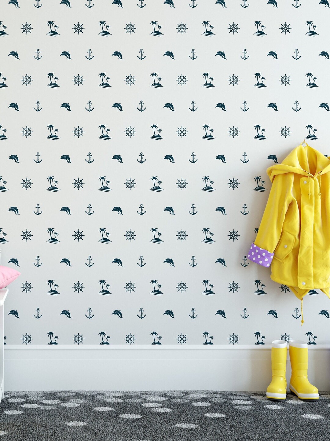 Nautical Wallpaper Peel & Stick Wallpaper Removable Self Adhesive and