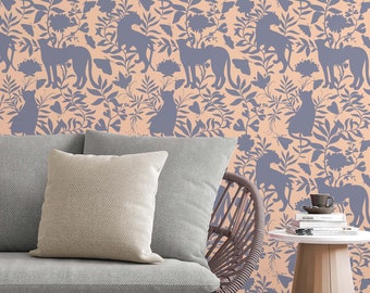 Cheetah in the desert - Peel & Stick Wallpaper - Removable Self Adhesive and Traditional wallpaper #53302