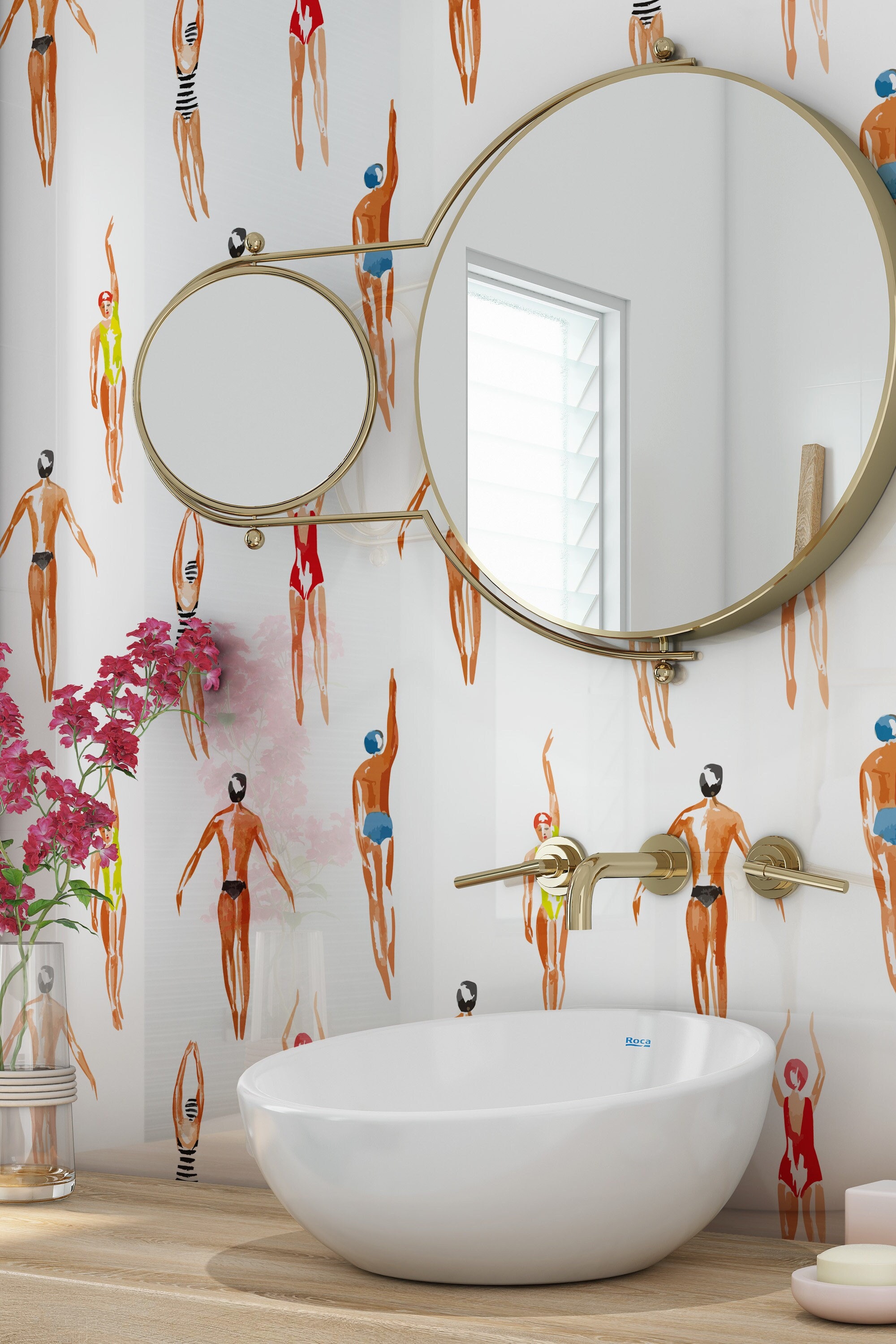 Waterproof wallpaper for bathroom deals