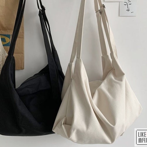 Retro Large Size Bags Canvas Bag Shoulder Bag Crossbody Etsy