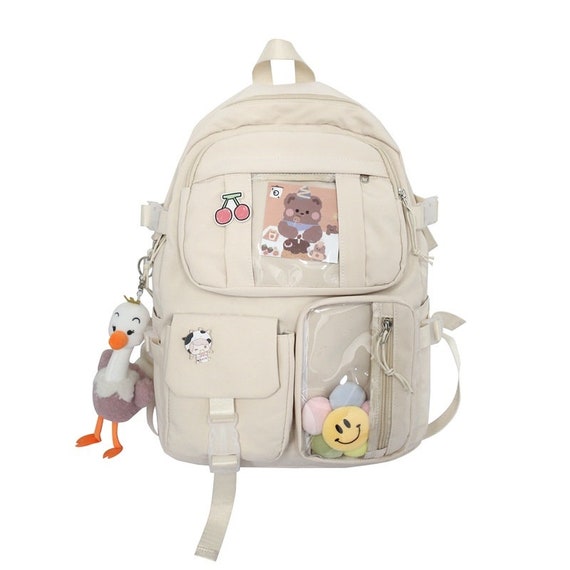 Korean Large Capacity Canvas Backpack - Kawaii Fashion Shop