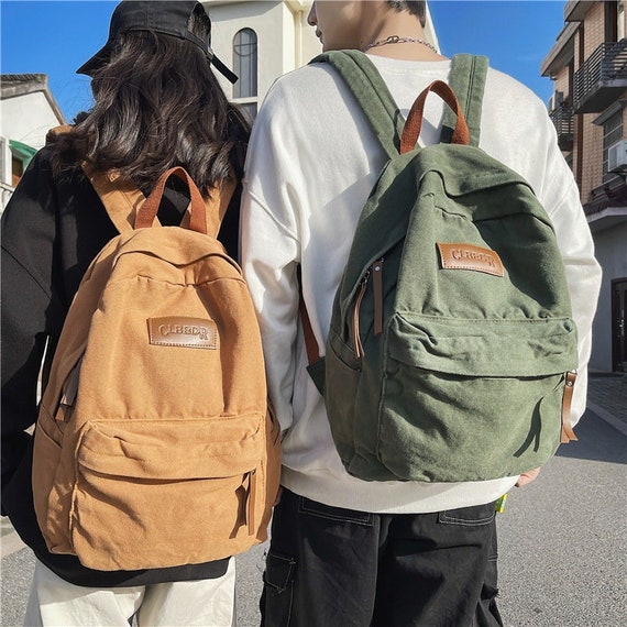 vintage canvas backpack